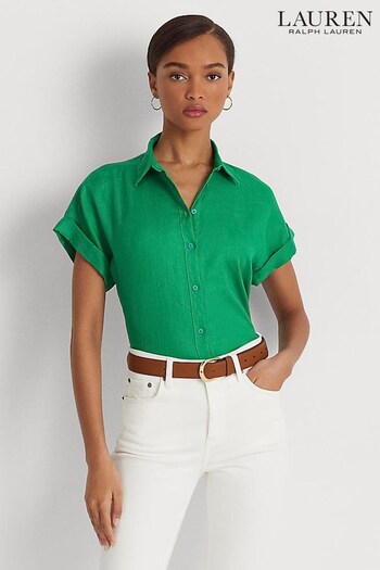 Lauren Ralph Lauren Broono Button Front Linen Shirt (D66660) | £129
