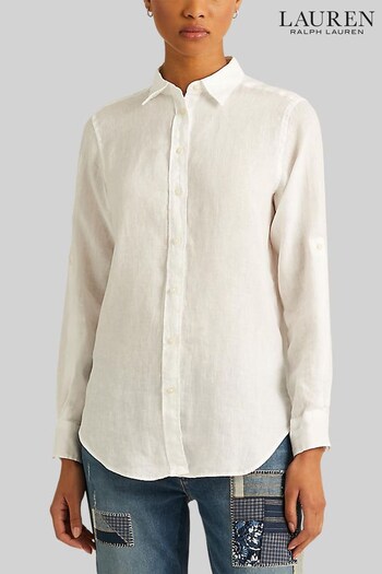 Lauren Ralph Lauren Karrie Long Sleeve Linen Shirt (D66682) | £139