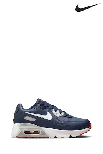 Nike Navy Air Max 90 LTR Junior Trainers (D66727) | £65