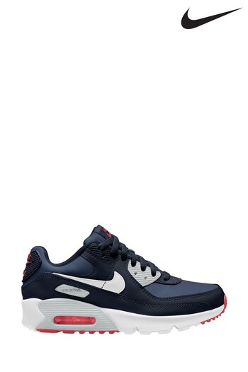 Nike 25cm Navy Air Max 90 LTR Youth Trainers (D66729) | £100