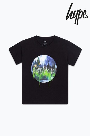 Hype. Kids Hogwarts Drip Black T-Shirt (D66744) | £25