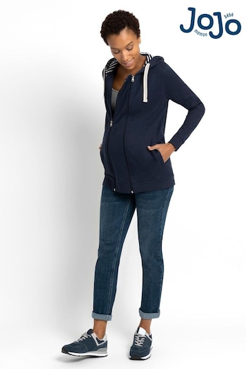 JoJo Maman Bébé Navy 3-in-1 Hoodie with Baby Carrier Panel (D66883) | £42.50