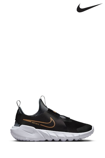 Nike Black/Gold Flex Runner Youth Trainers (D66999) | £38