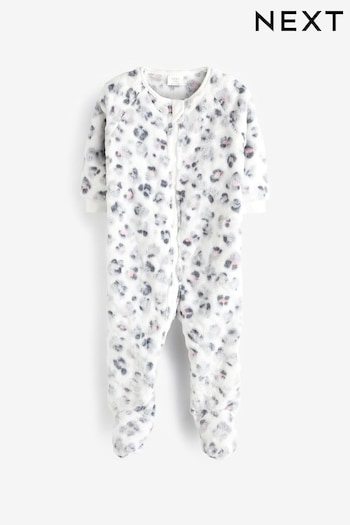 Grey Fleece Baby Sleepsuit (D67002) | £12 - £14