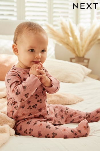 Pink Quilted Baby Sleepsuit (D67008) | £12 - £14