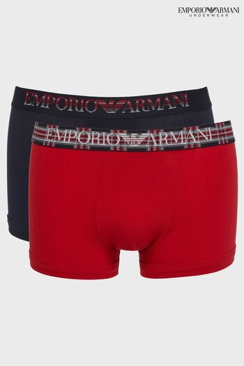 Emporio stretch-cotton Armani Navy Boxers 2 Pack (D67037) | £60