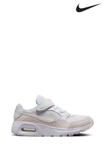 Nike amp White/Pink Junior Air Max SC Trainers (D67065) | £45