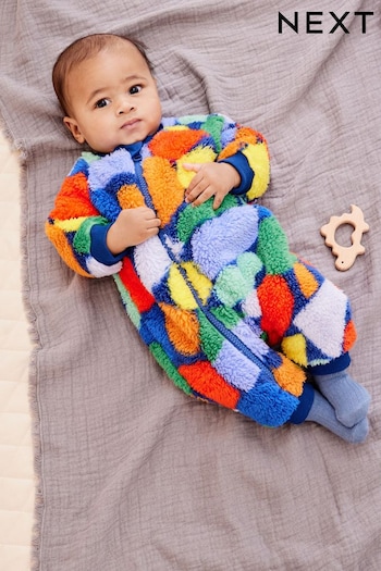 Navy Blue Fleece Baby Sleepsuit (D67070) | £12 - £14