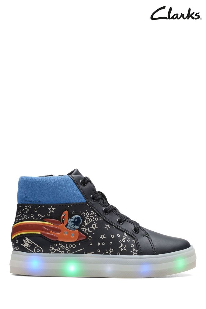 Clarks boys black outlet boots