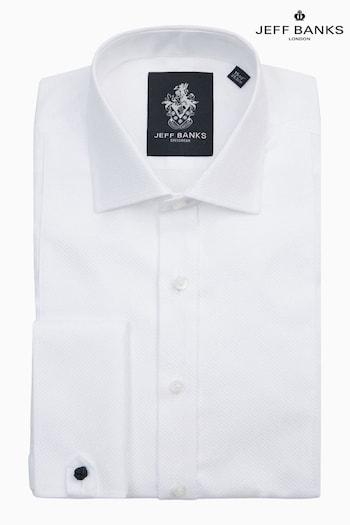Jeff Banks White Half Cut Away Collar Dress Shirt (D67154) | £65