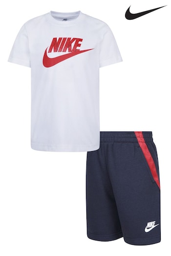 Nike hyperfeel Black/White/Red Little Kids T-Shirt and Shorts Set (D67271) | £35