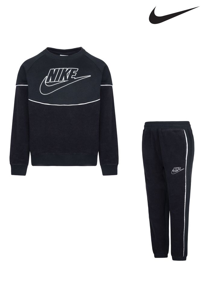 Nike Black Little Kids Amplify Sweatshirt and Joggers Set (D67300) | £40