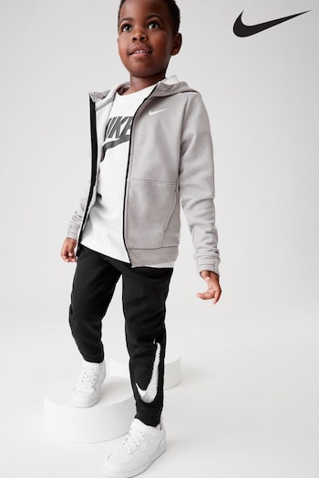 Nike Black/Grey DriFIT Therma Little Kids Tracksuit (D67302) | £48