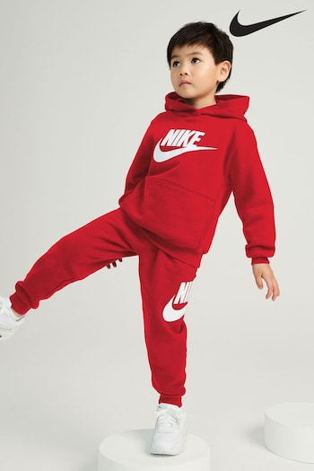 Nike Red Little Kids Club Fleece Tracksuit Set (D67305) | £40