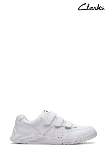 Clarks White Multi Fit Cica Star Orb Trainers (D67404) | £44 - £46