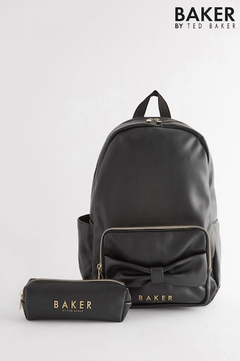 Baker by Ted Baker Girls Back to School Bow Detail Backpack with Pencil Case (D67432) | £44