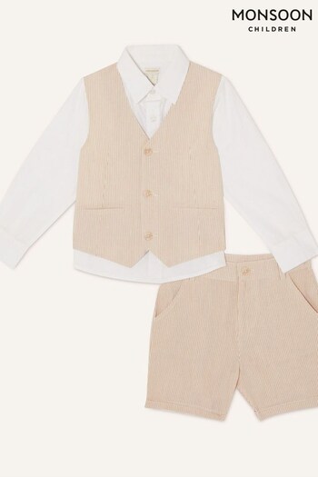 Monsoon Natural Cooper Three-Piece Suit with Shorts (D67494) | £60 - £80