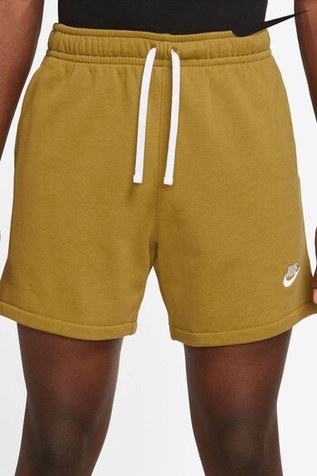 Nike Yellow Club Fleece French Terry Flow Shorts (D67621) | £38