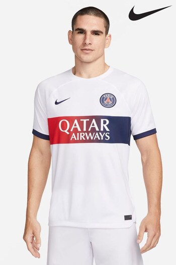 Nike White PSG Stadium 23/24 Away Football Shirt (D67648) | £80