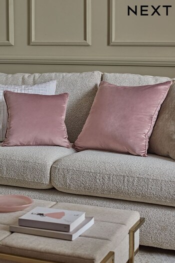 Heather Purple Matte Velvet Square Cushion (D67720) | £7