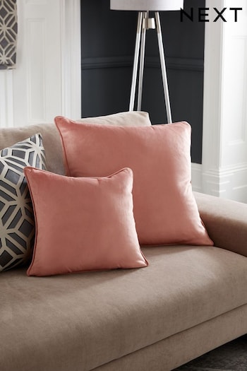 Blush Pink 43 x 43cm Matte Velvet Cushion (D67730) | £7