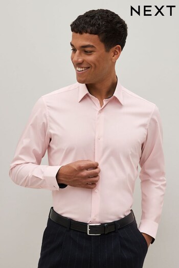 Pink Slim Fit Single Cuff Motionflex Shirt (D67817) | £34