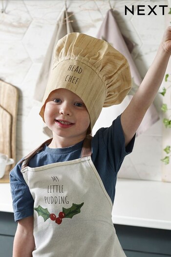 Natural Christmas Pudding Chef Hat (D67850) | £8