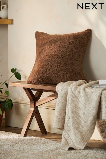 Natural Teddy Oslo Borg Cushion (D67873) | £15