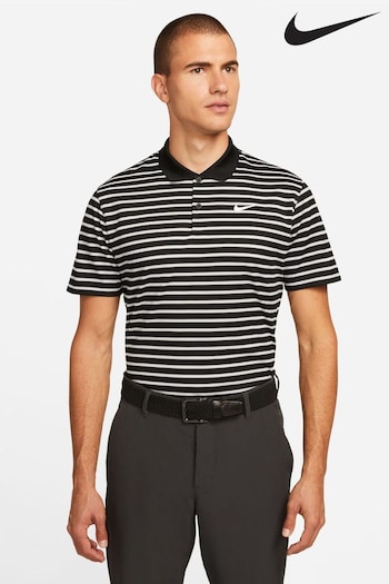 Nike Black Dri-FIT Victory Striped Golf Polo Shirt (D67922) | £40