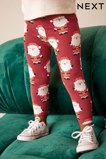 Santa Printed Jersey Leggings (3mths-7yrs) (D68041) | £4.50 - £6.50