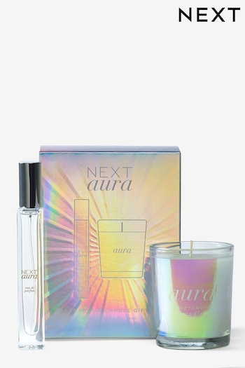 Aura 10ml Eau De Parfum Perfume and Candle Gift Set (D68090) | £12
