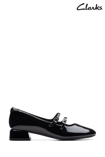 Clarks Black Patent Daiss Shine Shoes Celest (D68102) | £90