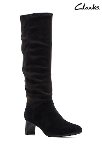 Clarks Black Combi Kyndall Rise Boots (D68107) | £125