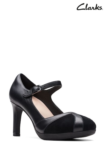 Clarks Black Standard Fit (F) Heeled Shoes (D68109) | £65