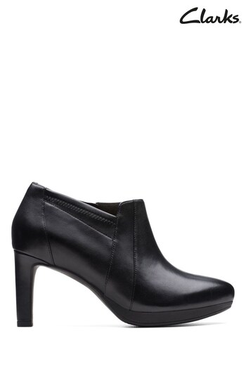 Clarks Black Leather Ambyr Hope Boots (D68111) | £75