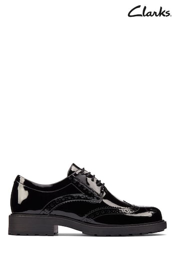 Clarks Black Patent Clarks Wide Fit Orinoco2 Limit Shoes (D68134) | £80