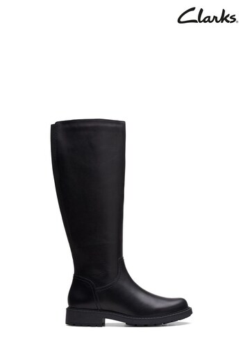 Clarks Black Leather Orinoco 2 Rise Boots Slims (D68145) | £180