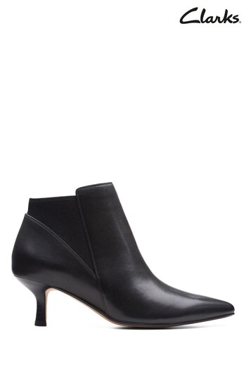 Clarks Black Leather Violet55 Up Boots (D68154) | £100