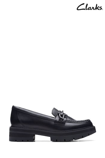 Clarks Black Leather Orianna Bit Loafer Shoes (D68158) | £90