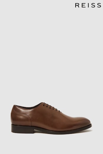 Reiss Tan Bay Leather Whole Cut Shoes (D68186) | £198