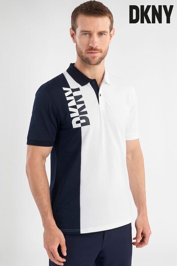 DKNY Sports City White Polo Shirt (D68310) | £50