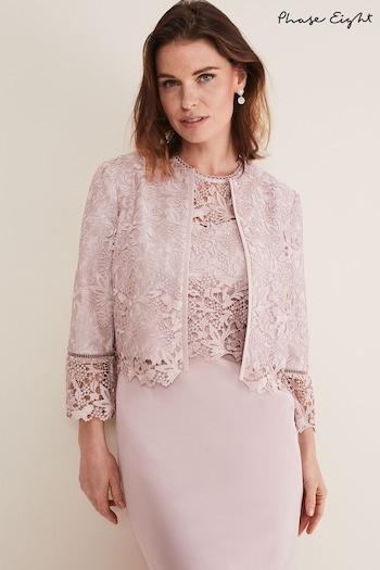 Phase Eight Pink Isabella Lace Jacket (D68408) | £179