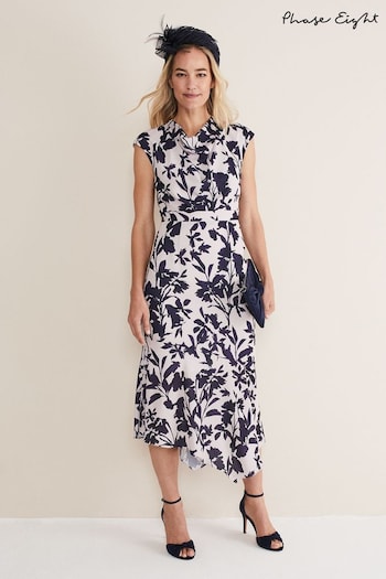 Phase Eight Multi Willow Floral Cowl Neck Midi Dress (D68417) | £139