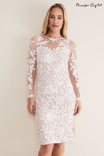Phase Eight Pink Annika Tapework Dress (D68422) | £199