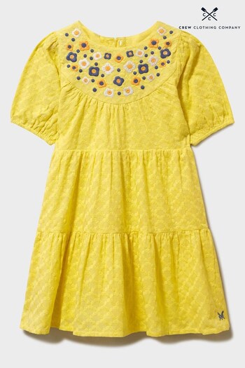 Crew Clothing Company Lemon Yellow Cotton A-Line Dress (D68441) | £30 - £38
