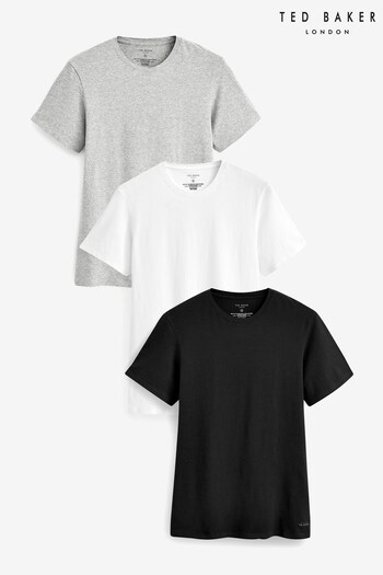 Ted Baker Grey Crew Neck T-Shirts 3 Pack (D68470) | £40