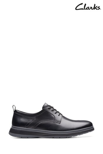Clarks Black Clarks Leather Chantry Lo Shoes (D68472) | £100