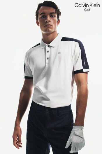 Calvin Klein Golf Miles White Polo Shirt (D68540) | £55