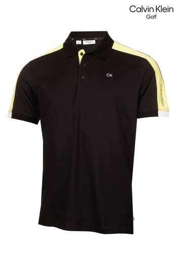 Calvin Klein Golf Miles Black Polo Shirt (D68543) | £55