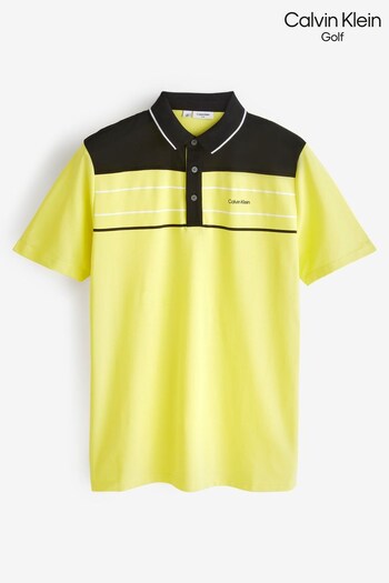 Calvin Klein Golf Yellow Blackwater Polo Shirt (D68575) | £50